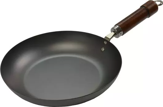 Сковорода River Light Goku Japan Urushi из железа 24 см, азотирование нитридом железа, совместимо с IH, устойчиво к ржавчине, сделано в Японии KU1224 чёрный