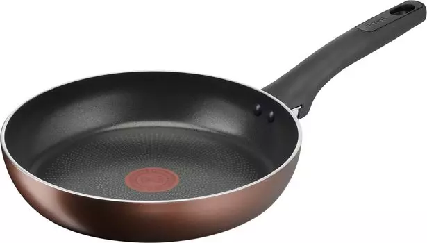 Сковорода T-fal 24 см IH Gas Fire Compatible, содержит такие вещества, как PFOA, IH Titanium Excellence Mocha Frying Pan Brown G17204