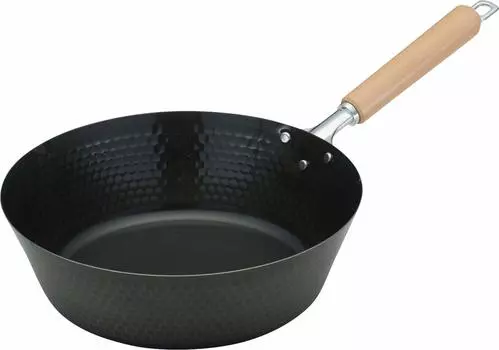 Сковорода Tamahashi черная 28 см Sugo Light Hammered Iron Deep Frying Pan SGK-28DF чёрный