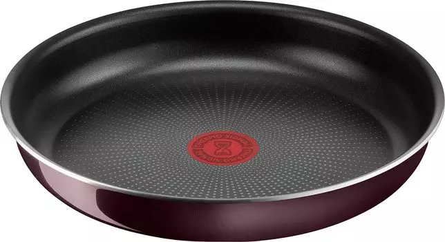 Сковорода Tefal со съемной ручкой для газового огня, не содержащая токсичных веществ, таких как Neo Vintage Bordeaux Intense Frying Brown L43905, 26 см, только,