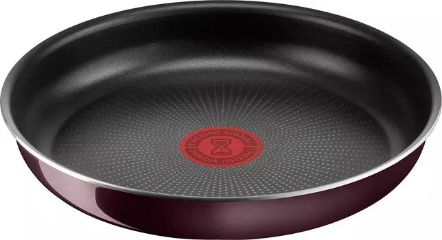 Сковорода Tefal со съемной ручкой для газового огня, не содержащая токсичных веществ, таких как Neo Vintage Bordeaux Intense Frying Brown L43903, 22 см, только,