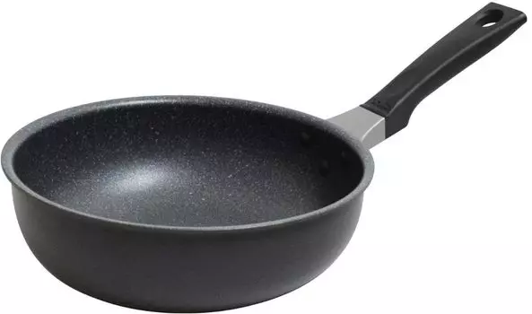 Сковорода Urushiyama Metal Industry с глубокими стенками и легкой обработкой Silkware ES Изготовлена из легкого алюминия, который легко проводит воздух. Подходит для использования с газом. Сделано в чёрный