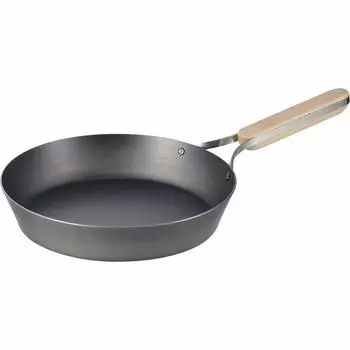 Сковорода Wahei Freiz Tsubame Sanjo Iron 24 см, совместимая с IH, с деревянной ручкой, произведена в Японии, enzo EN-009