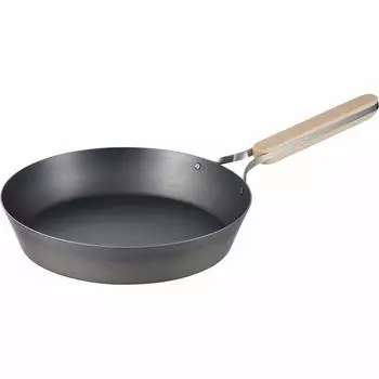 Сковорода Wahei Freiz Tsubame Sanjo Iron 26 см, совместимая с IH, с деревянной ручкой, произведена в Японии, enzo EN-010
