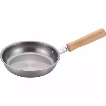 Сковорода Wahei Freiz Tsubame Sanjo Iron Frying 16 см, совместимая с IH Gas, маленькая, для приготовления омлета и яичницы, деревянная ручка, совместимая с IH Gas, сделано в Японии, Chitose серебряный