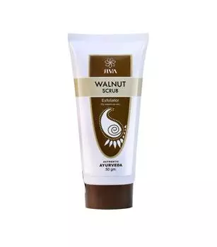 Скраб для лица с Грецким орехом (50 г), Walnut Scrub, Jiva 6.4