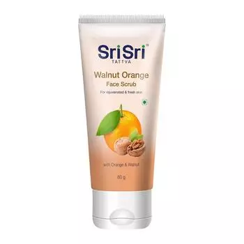 Скраб для лица с Грецким орехом и Апельсином (60 г), Walnut Orange Face Scrub, Sri Sri Tattva 5.375