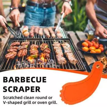 Скребок для гриля для барбекю Bristle-Free PLA Grill Griddle Cleaner Metal Scraper Universal BBQ