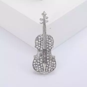 Скрипка Брошь Женский Корсаж Универсальный Кардиган Шаль Пряжка Модный Темперамент Костюм Одежда Аксессуары