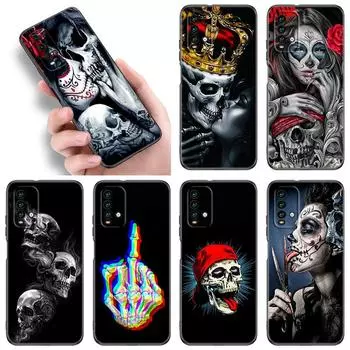 Чехол для телефона с изображением черепа и скелета для Xiaomi Redmi Note 5 6 9T K20 K40 K50 Pro 7A 8A 9A 9C 9i 10A 10C A1 S2, мягкий черный чехол из ТПУ Redmi Note 5(Pro)