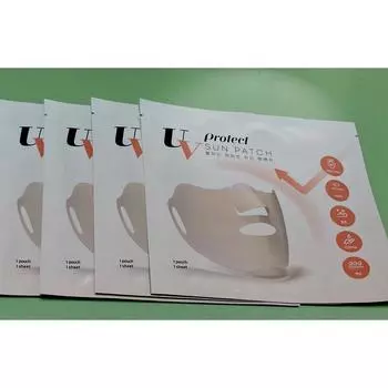 Солнцезащитный пластырь Sky UV Protect для всего лица для мужчин/женщин 1 коробка (4 порции) Если он слишком мал, вы можете развернуть его и использовать, 1 шт.