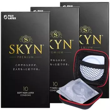 SKYN Презерватив Скин жевательный скин презерватив 10 штук х 3 коробки Оригинальный набор с чехлом для презерватива [Хорошо тянется, SKYN]