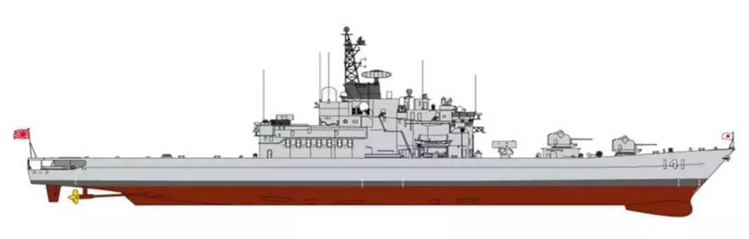 Skywave Series JMSDF Destroyer Haruna with and Ship Name Plate Etching Plastic Model J80NH Pit-Road 1/700 DDH-141 Flag, Flagpole, Parts, (Ship)