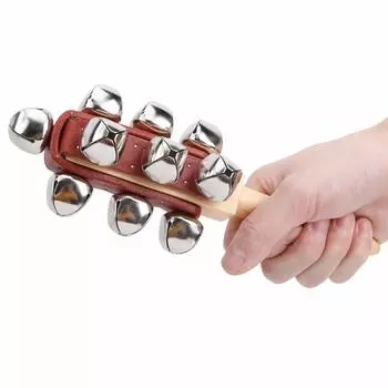 Slebell Ручной колокольчик Jingle Bell Ударные колокольчики 13 колокольчиков Металлический колокольчик Деревянная палочка Легкий устойчивый к ржавчине Младенцы Дети Раннее образование Вечеринка Танец