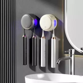 Sleek Smart Toothbrush Holder: Compact, Portable, Wall-Mounted Dryer for Travel. белый