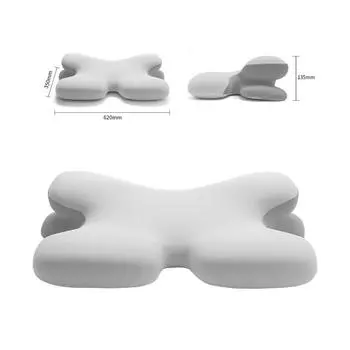 Sleeping Beauty Pillow Anti-Wrinkle Neck Protection Sleep Memory Foam Pillow Comfortable Soft Skin Care Bedding Cool Face Pillow серый