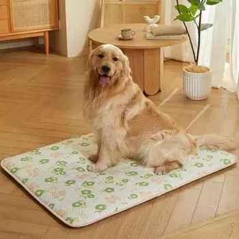 Sleeping Warm Small Dog Kennel Floor Mat Teddy Golden Retriever Dog Bed Sofa Pet Sleeping Mat L- 55 70CM