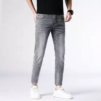 Slim-fitting Jeans for Men s Summer New Stretch Versatile Business Pants 28