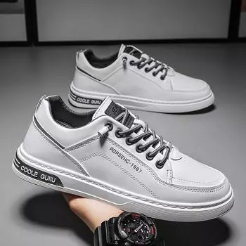 Slip-on men s shoes autumn aviator casual shoes men s sports flat shoes non-slip waterproof small white leather shoes winter 39