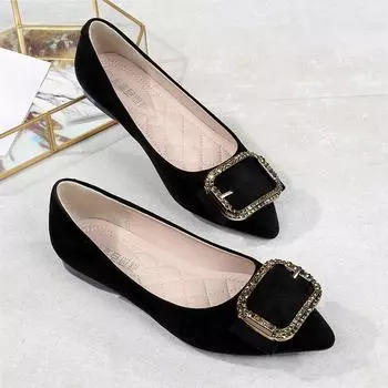 Slip-on Women s Flat Shoes Pointed Toe Rhinestone Diamond Ladies Footwear With Crystals Novelties Comfortable And Elegant A 33