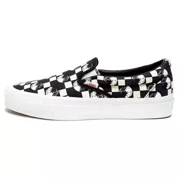 Слипоны Vans OG Classic LX Year of the Rabbit — черные кроссовки унисекс, белые VN0A32QNBML 43