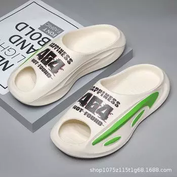 Slippers couple new summer thick bottom non-slip casual sandals fashion double color beach thick bottom sports one word 36-37 белый