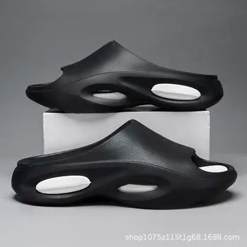Slippers men s new summer soft bottom non-slip casual sandals fashion double color beach thick bottom sports one-word 40-41