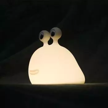 Слизень Маленький Ночной Светильник Силиконовый Пэт Тайминг Милый Веселый Сенсорный Настольный USB Ночной Светильник Подарок На День Рождения Декор Комнаты Настроение Светильник Светодиодный Светильник