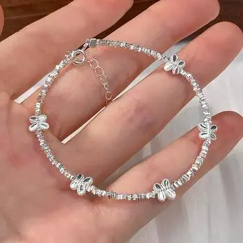 Сломанный серебряный браслет-бабочка женский летний повседневный универсальный легкий роскошный нишевый изысканный праздничный подарок