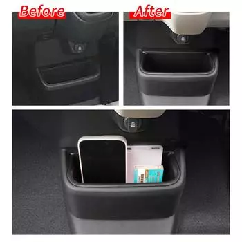 SMABEE Car Center Console Lower Layer Storage Box для Honda N-BOX JF5 JF6 Tray TPE Organizer Interior Accessories Tidying Black