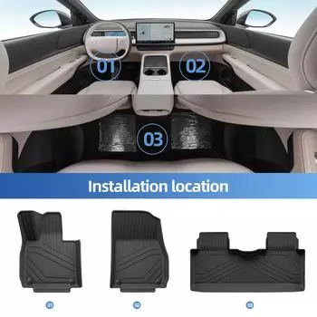 SMABEE для Xpeng G6 2024 2024 автомобильные коврики в багажник накладка TPE 3D коврик для ног левый руль водонепроницаемый черный