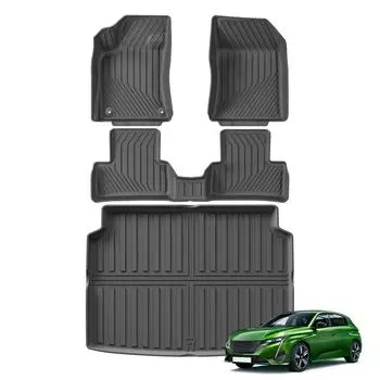 SMABEE для Peugeot 308 2024 2024 2024 TPE 3D автомобильные коврики в багажник, черный водонепроницаемый всепогодный левый руль