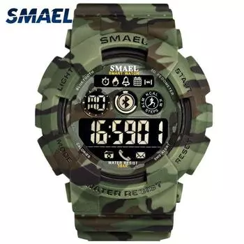 SMAEL военные цифровые мужские часы модные часы цифровые светодиодные часы 50 м водонепроницаемые армейские часы спортивные 8013 камуфляжные часы для мужчин NO Package синий/чёрный