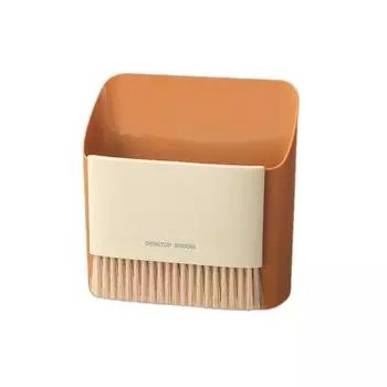Small Broom And Trash Can Set, Desktop Mini Small Cleaning Brush Storage Set Broom And Dustpan Set оранжевый