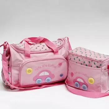 Small Diaper Bag Backpack with Adjustable Shoulder Straps Large Capacity Various Pockets темно-синий