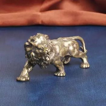 Small Lion Statue Easy to Clean Pure Copper Lion Shape Brass Lion Sculpture Copperware Antique Lion Ornaments Office латунный