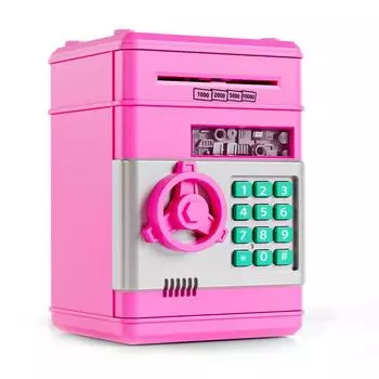 Small mini piggy bank, smart password piggy bank with large capacity чёрный