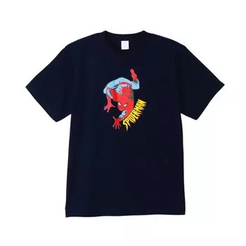 Small Planet Marvel 50 Design L Size Navy T-shirt 24/Spider-Man/Pasted