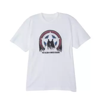 Футболка Small Planet Marvel 50 Design Winter Soldier размера L белая 50/Falcon &
