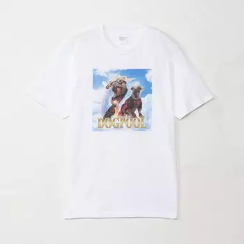 Small Planet Marvel Deadpool Wolverine Dogpool L Size White T-Shirt &