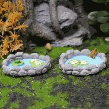 Small Simulation Pool Ornaments Resin Crafts Animal Pool Ornaments Ducks Pool Miniatures Courtyard style 3