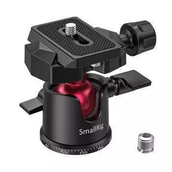 SmallRig Free Head 360 Degree Rotation Aluminum Arca Swiss Plate with Thread Adapter BUT2665 3/8 -1/4 -