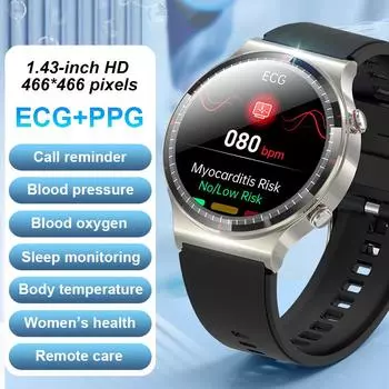 Смарт-часы SACOSDING ECG 24H Heart Rate Blood Pressure Blood Кислород Health Monitoring Men Women Fitness Sport Smartwatch Совместимость с Android ios