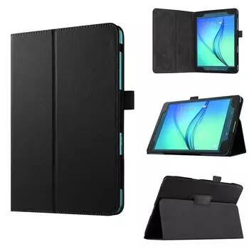 Смарт-чехол-подставка Ramidos для Samsung Galaxy Tab A 8,0 SM-T350 T355 из искусственной кожи и кожи One Size чёрный