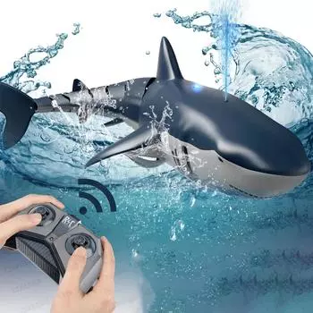 Smart Rc Акула Кит Спрей Водная Игрушка Дистанционно Управляемая Лодка Корабль Подводная Лодка Роботы Рыбы Электрические Игрушки для Детей Мальчиков Маленьких Детей серый