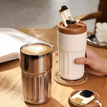 Smart Temperature Display Water Bottle Portable Leakproof Insulation Cup 450ml Thermos 316 Stainless Steel Thermal Coffee Mug 400-500ml