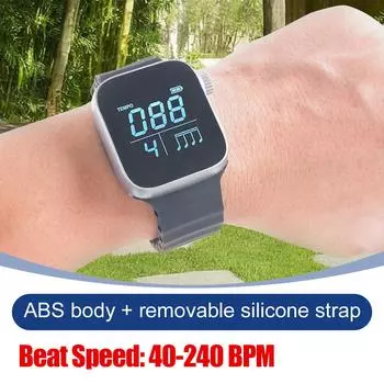 Smart Wearable Metronome & Watch Metronome for Guitar Piano Drum Ukulele Violin Saxophone Music Instruments Metronome for Sports чёрный