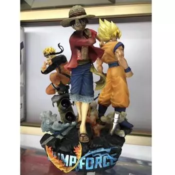 Smash Bros. Monkey King Naruto Naruto Luffy Big Three Handmade Anime Статуя Украшение Модель 1pc