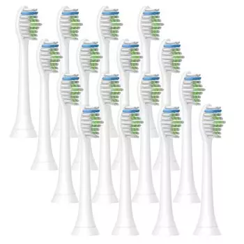 Сменная электрическая зубная щетка, совместимая с Philips Sonicare Сменная щетка Philips Sonicare HX6064 Sonic 4, набор из 16 совместимых щеток