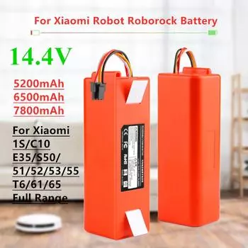 Сменная батарея для робота-пылесоса для робота Xiaomi Roborock S50 S51 S55, запасные части для аксессуаров, литий-ионная батарея 5200 мАч 5200mAh